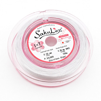 Ювелірний трос SakuLux (Flexy7) Японія 0,50 мм 1 м Сріблястий