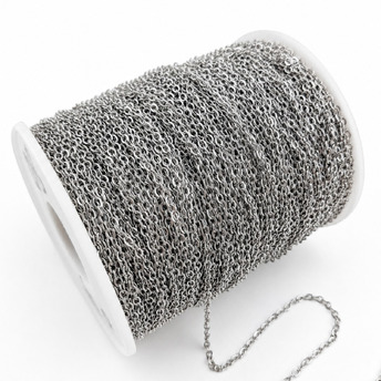 Ланцюг паяний нержавіюча сталь LS Cable Chain 1,6х2,4х0,3 мм 1 м Платина
