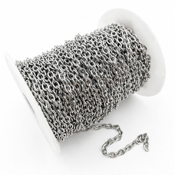 Ланцюг нержавіюча сталь LS Cable Chain 3,7х5х0,85 мм 1 м Платина