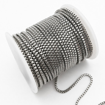 Ланцюг нержавіюча сталь LS Box Chain 1,1х1х0,2 мм 1 м Платина