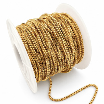 Ланцюг нержавіюча сталь LS Box Chain 1,5х1,3х0,2 мм 1 м Золотистий