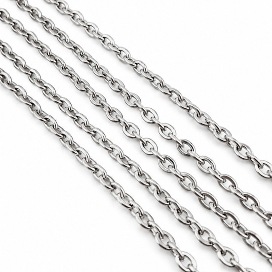 Ланцюг нержавіюча сталь LS Cable Chain 3,7х5х0,85 мм 1 м Платина