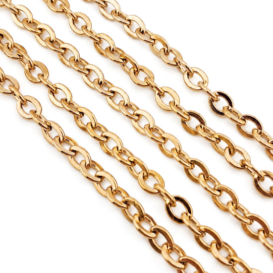 Ланцюг нержавіюча сталь LS Cable Chain 6,8х8,7х1,2 мм 1 м Золотистий