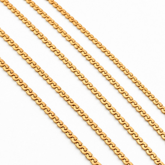 Ланцюг паяний нержавіюча сталь LS Rope Chain 1,5х0,65 мм 1 м Золотистий