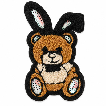 Аплікація пришивна нашивка Teddy Bear плюшевая 14х8,5 см 1 шт. Коричневий