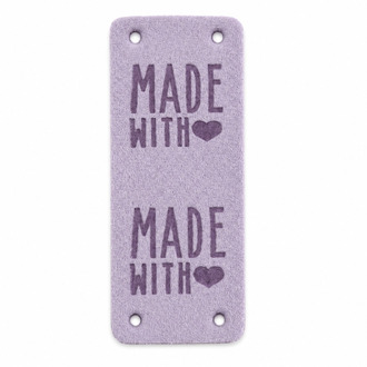 Аплікація ярлик Hand Made 5х2 см 1 шт. Фіолетовий