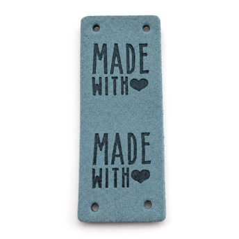 Аплікація ярлик Hand Made 5х2 см 1 шт. Зелений