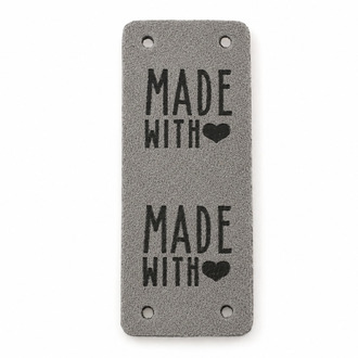 Аппликация ярлык Hand Made 5х2 см 1 шт. Серый