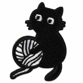 Термоаплікація Black Cat вишита 5х3,5 см 1 шт. Чорний