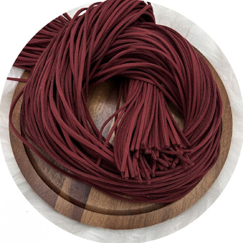 Шнур замшевый Плоский 2,6 мм 100 см Бордовый