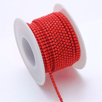 Стразовий ланцюг ss6 (2 мм) 1 м Orange Opal Coral